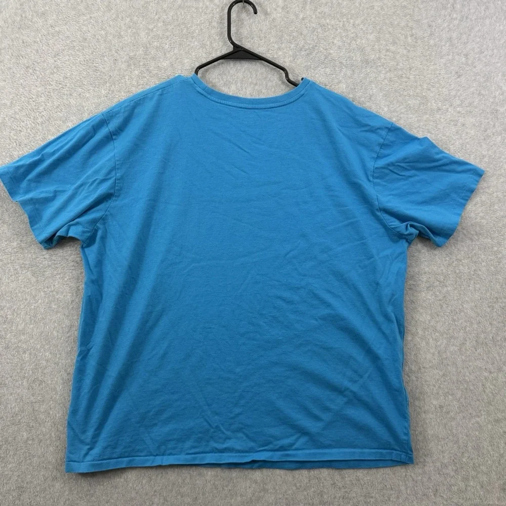 Polo Ralph Lauren T-Shirt Men's 2XL Teal Blue Short Sleeve Crew Neck Yellow Pony